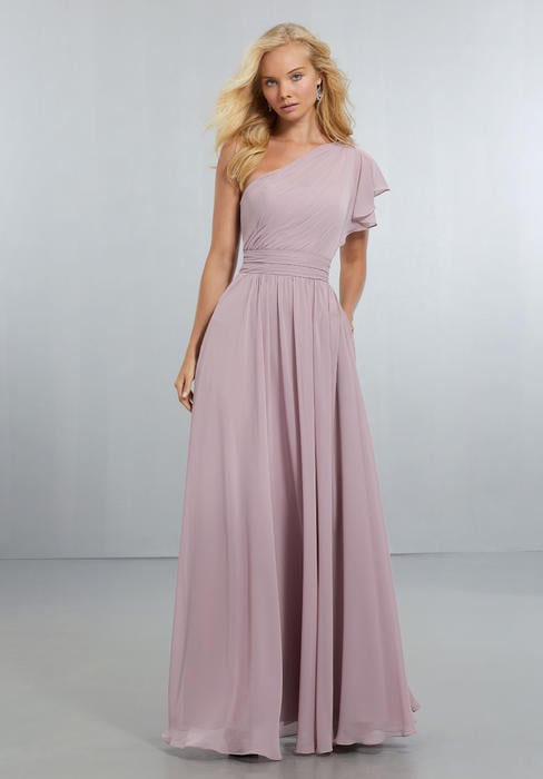 Morilee - One-Shoulder Chiffon Bridesmaid Gown