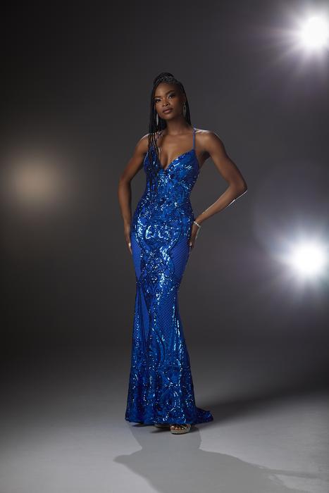 Morilee - Sequin Gown With Crossing Tie Detail 43032