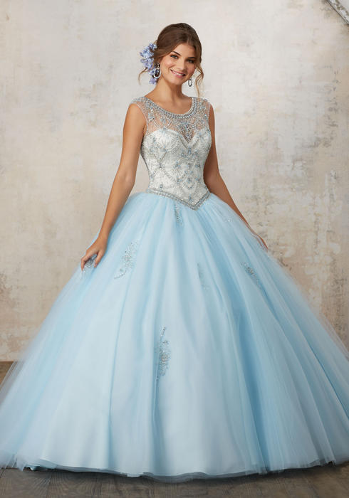 Morilee - Beaded Tulle Illusion Ball Gown