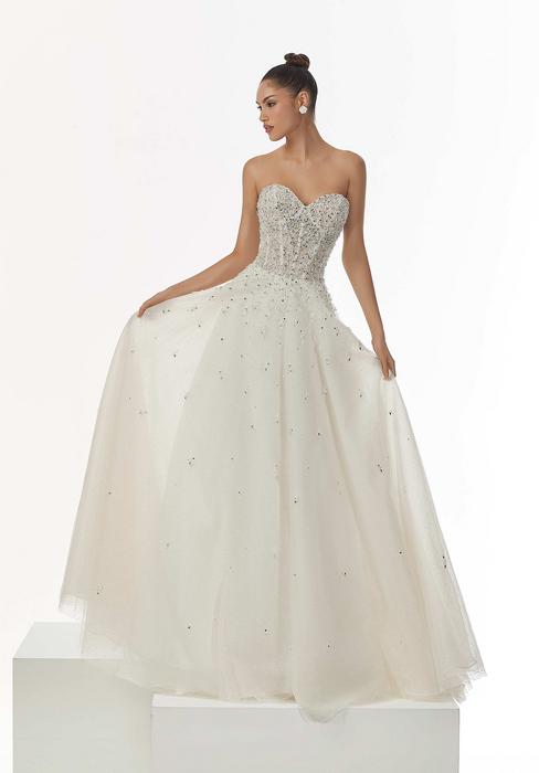 Inspired by the night sky, our Nyx designer wedding dress has a celestial sparkl 1227