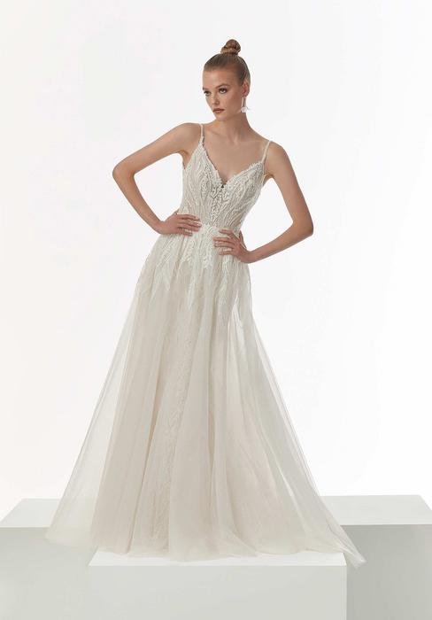 Our Narcissa designer wedding dress features allover beaded embroidery in an int 1231