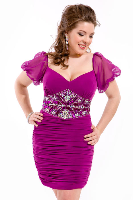 Party Time Plus Size Short Prom 6409