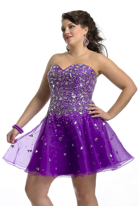 Party Time Plus Size Short Prom 6959