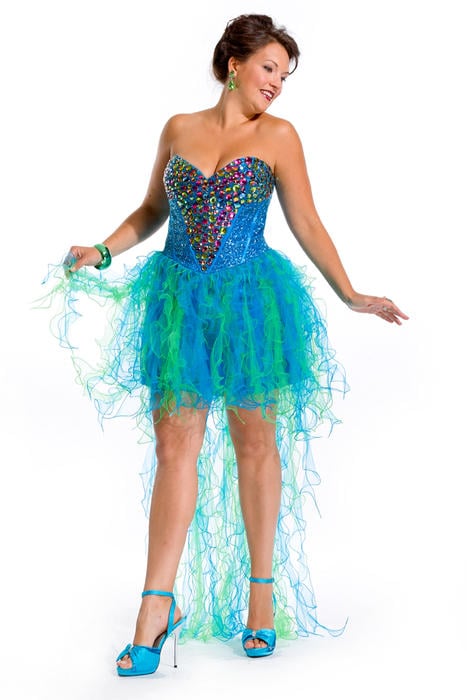 Party Time Plus Size Short Prom 6965