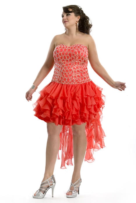 Party Time Plus Size Short Prom 6968