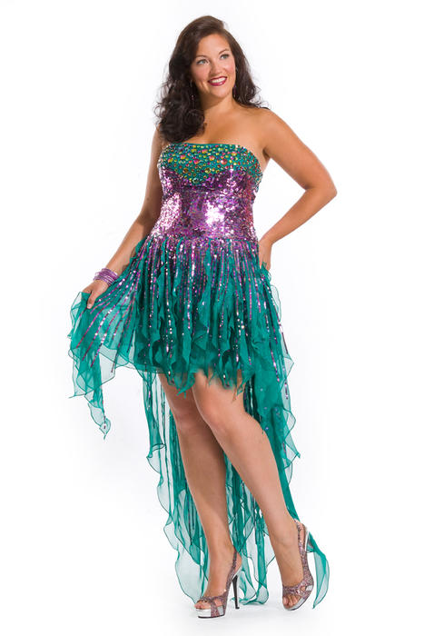 Party Time Plus Size Short Prom 6969