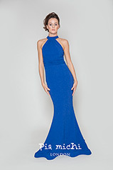 1989 High Neck Fitted Gown front