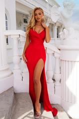 Hugo_Gown Deep Red front