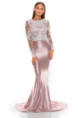Natasha-Gown_Long_Sleeve Champagne/Ivory front