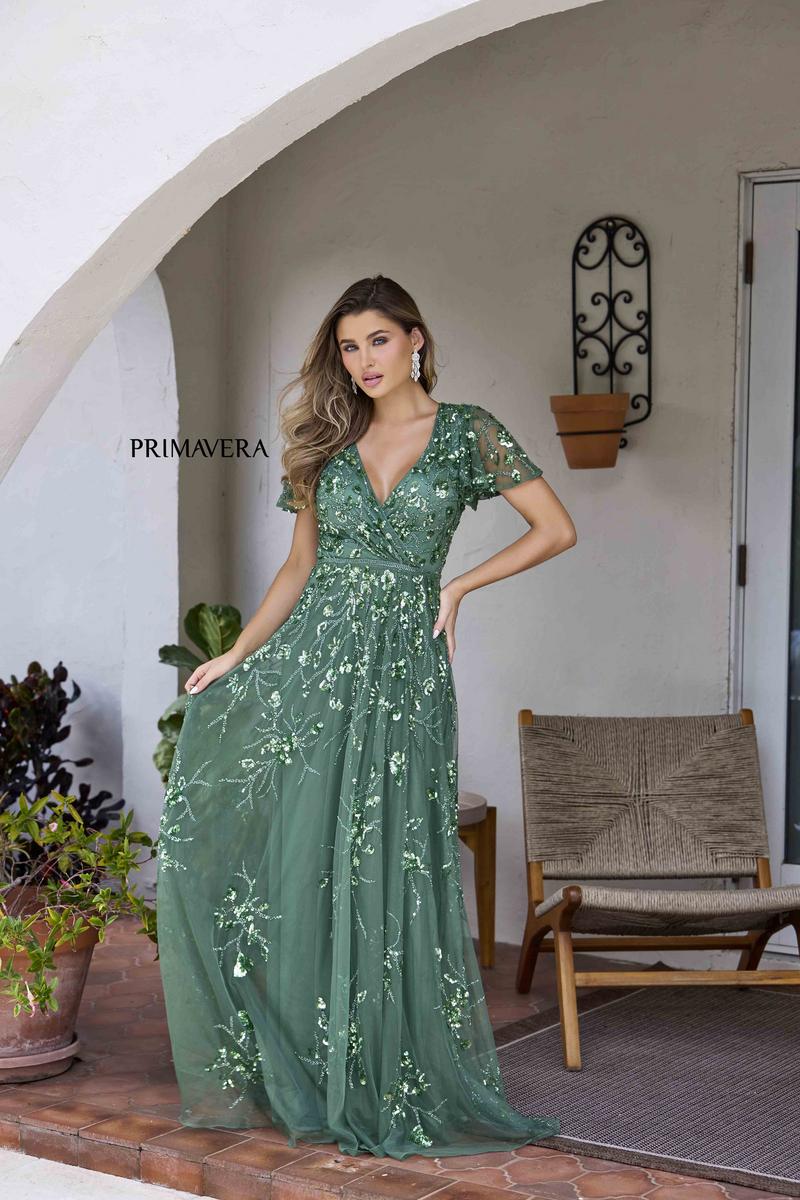 primavera green dress Primavera 4523