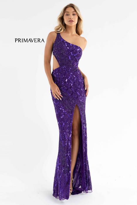 Primavera Couture - One Shoulder Fully Beaded Cut Out Gown 3729