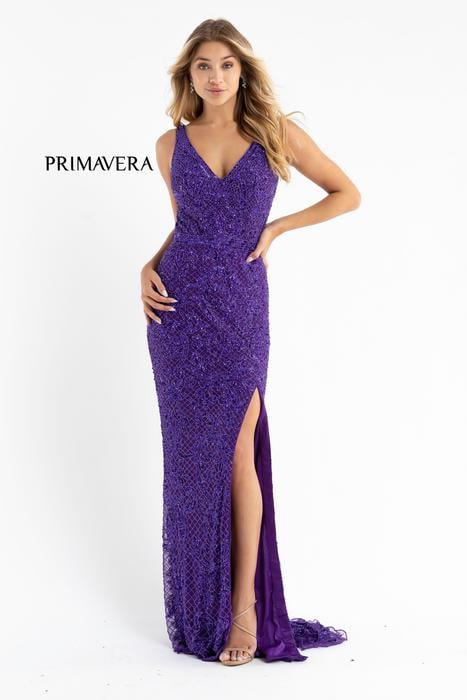 Primavera Couture - Beaded Gown SIde Slit 3764