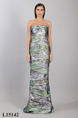 L15142 Green Print/Silver front