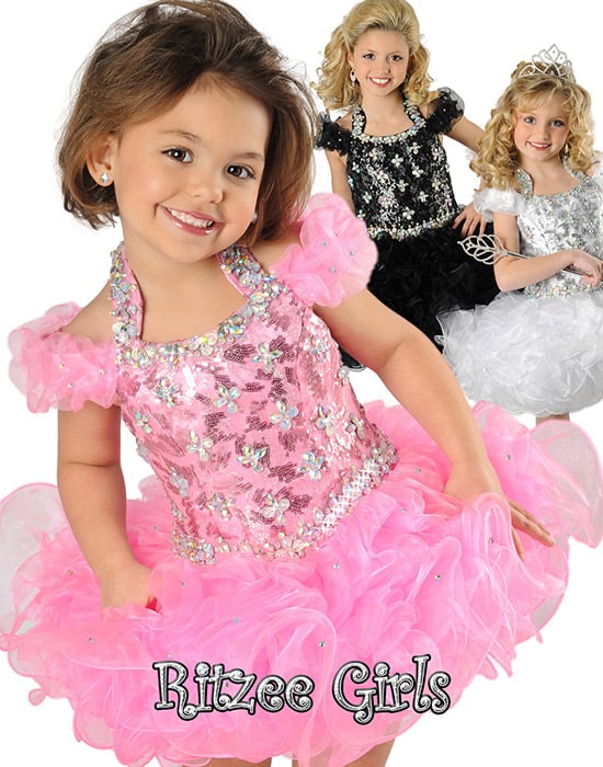 Ritzee Girls Short Cupcake Pageant Dress B420