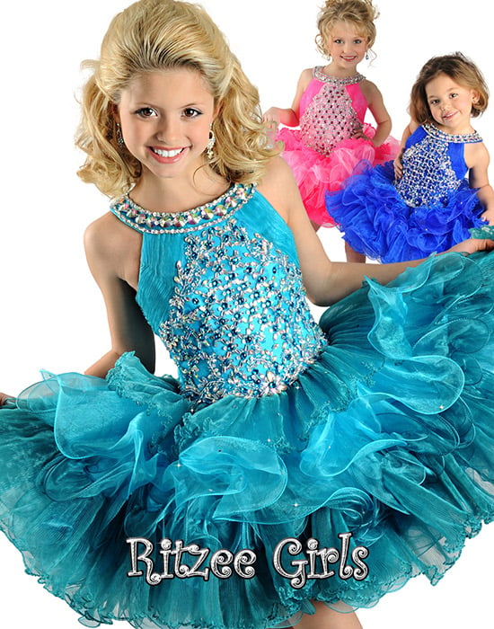 Ritzee Girls Short Cupcake Pageant Dress B421