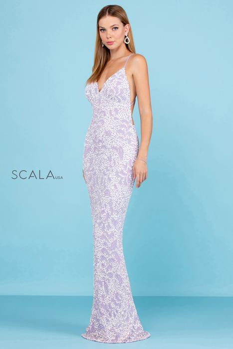 Scala - Beaded Paisley Print Gown