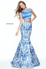 51015 Blue/Ivory Print front