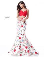 51710 Red/Ivory Print front