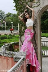 32073 Ivory/Pink Print front
