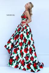 50115 Ivory/Red Print front