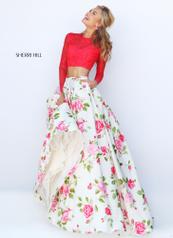50261 Coral/Ivory Print front