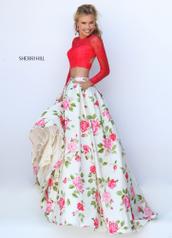 50261 Coral/Ivory Print front