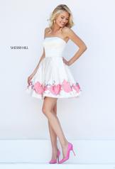 50327 Ivory/Pink Print front