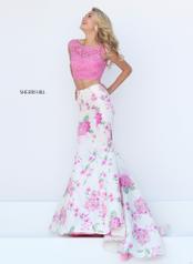50435 Pink/Ivory Print front