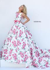 50484 Ivory/Pink Print front