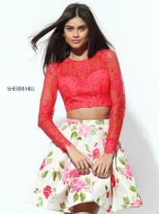 50563 Coral/Ivory Print front