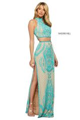 53436 Nude/Turquoise front