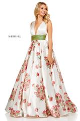 52632 Ivory Print/Green front