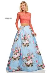 52717 Coral/Blue Print front