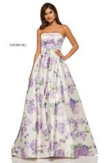 52723 Ivory/Lilac Print front