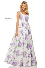 52815 Ivory/Lilac Print front