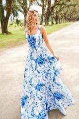 52863 Ivory/Blue Print front