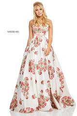 52867 Ivory/Red Print front