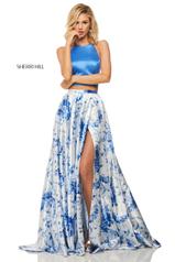 52894 Blue/Ivory Print front