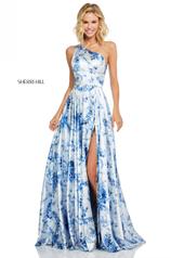 52900 Blue/Ivory Print front