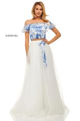 52910 Blue/Ivory Print front