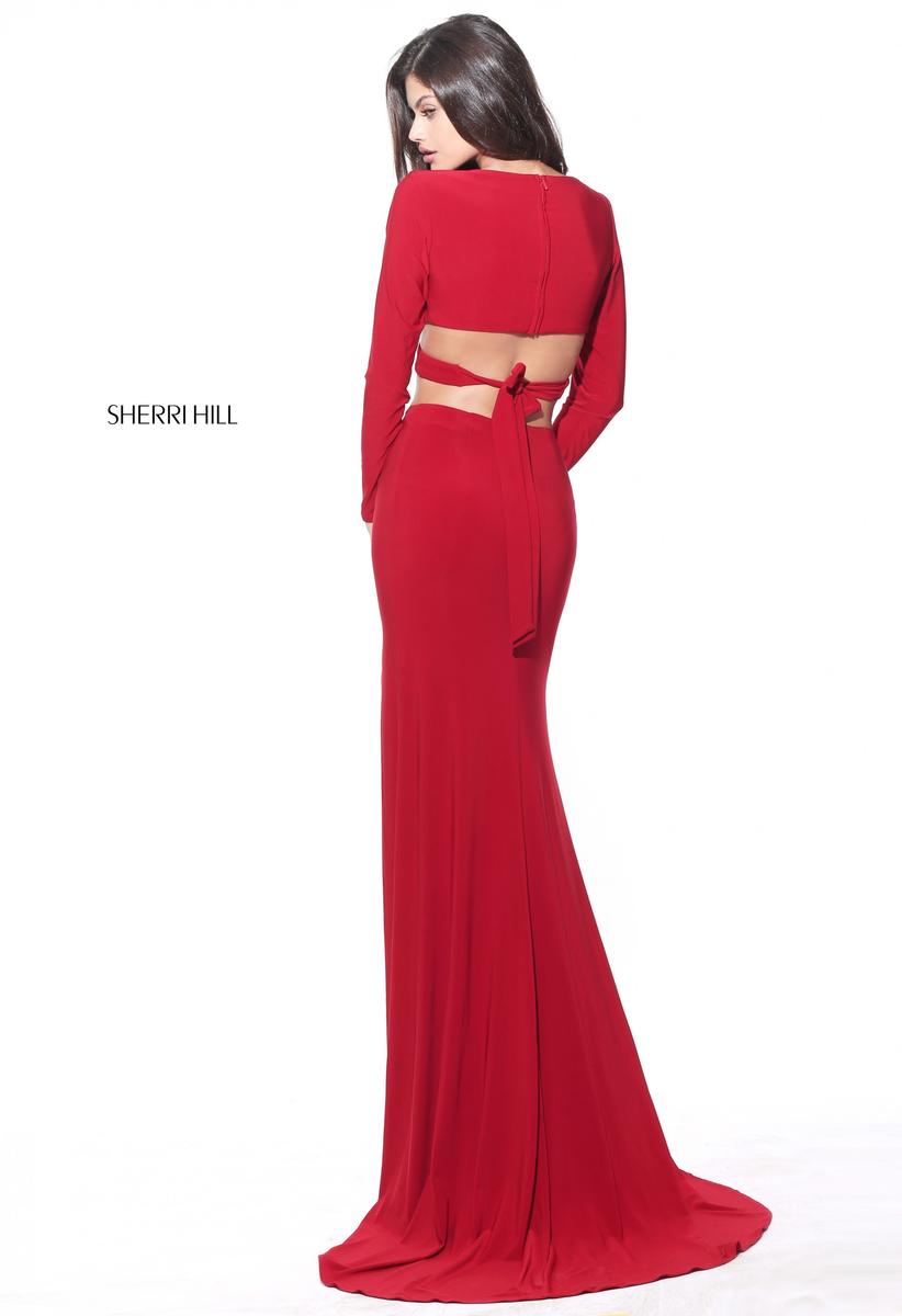 long sleeve sherri hill two piece dress Sherri Hill 55547 - Long Tulle A-Line Dress