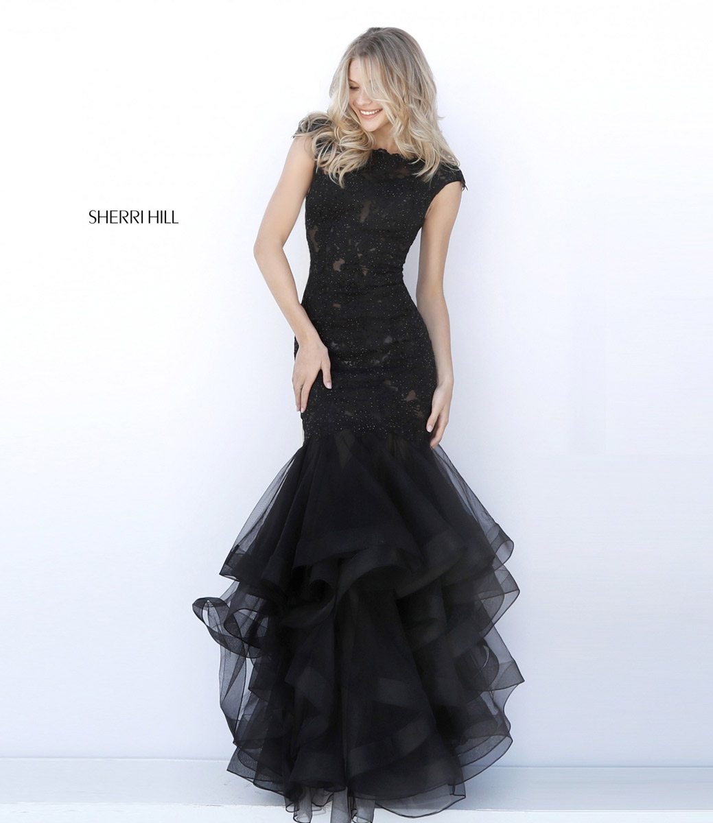black sherri hill prom dress