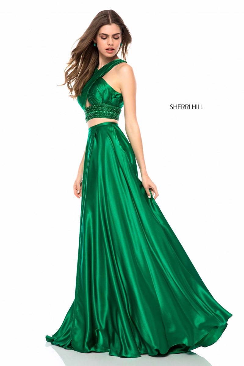 Sherri Hill Green Long Dress Hot Sale ...
