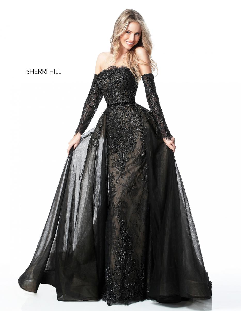 black sherri hill prom dress
