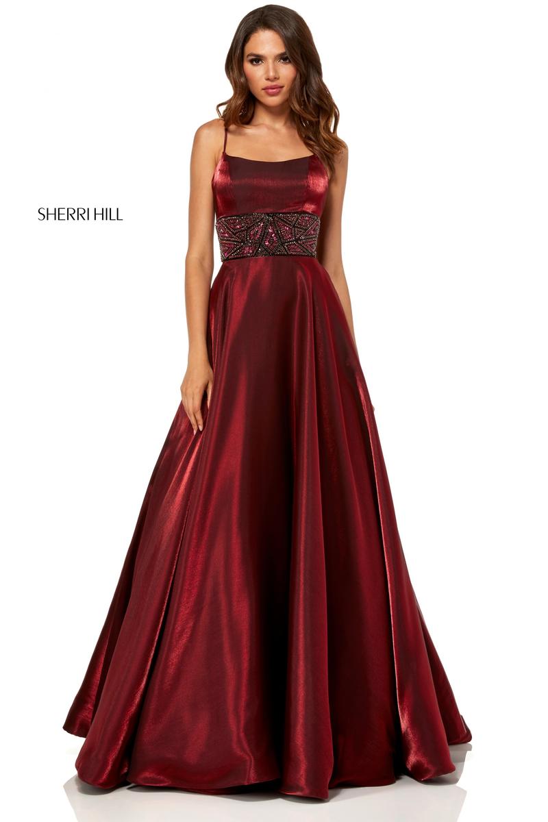 sherri hill maroon dress