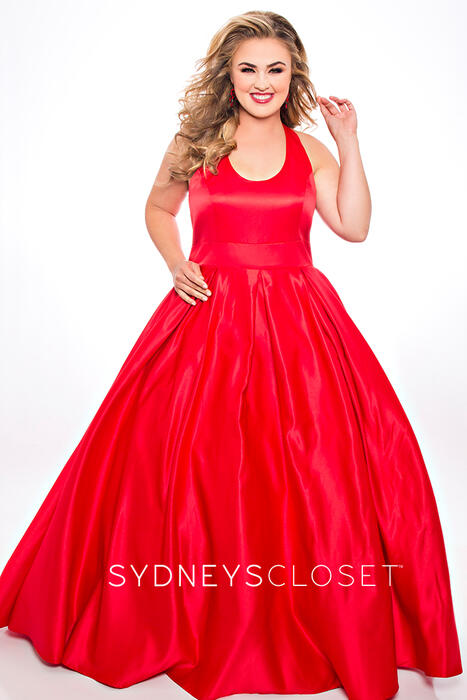 Sydney's Closet - Satin Halter Neck Gown