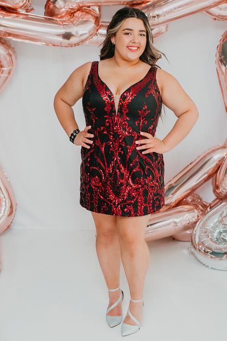 Plus size cocktail, party and homecoming dresses SC8121