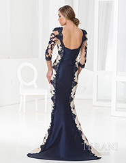 M3849 Navy/Nude back
