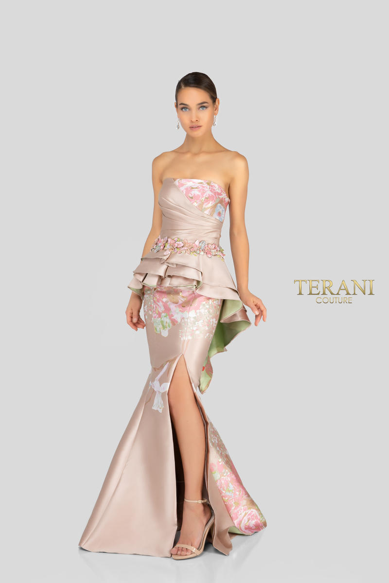 terani couture champagne dress