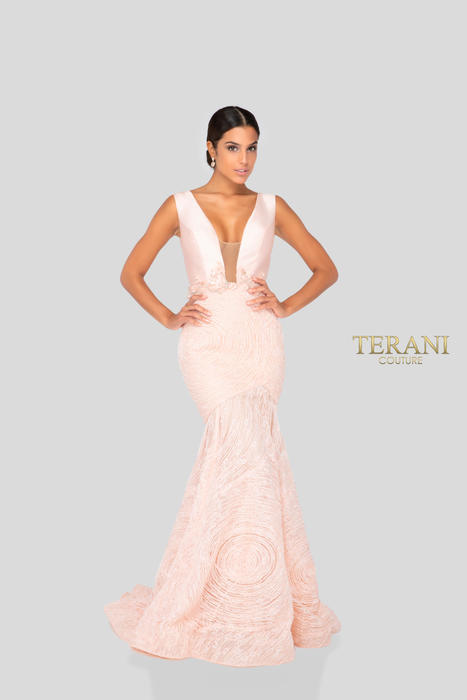 Terani - Tulle Lace Embellished Gown